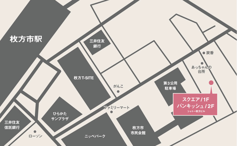 京阪枚方市の人気キャバクラ/地図早見表